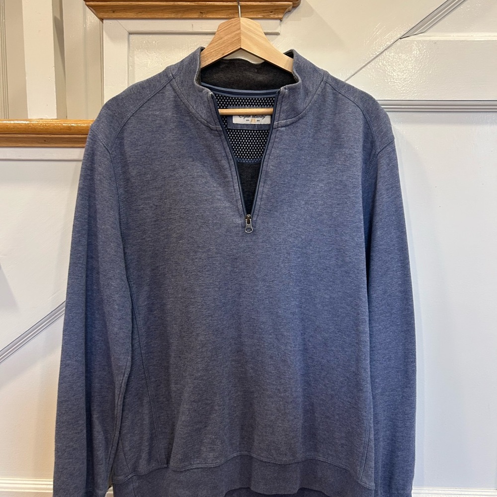 English Laundry Blue 1/4 Zip Up pullover Sweater men’s M